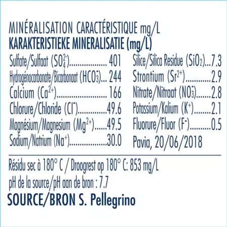 Eau Gazeuse S. Pellegrino – 6*1L – Image 2